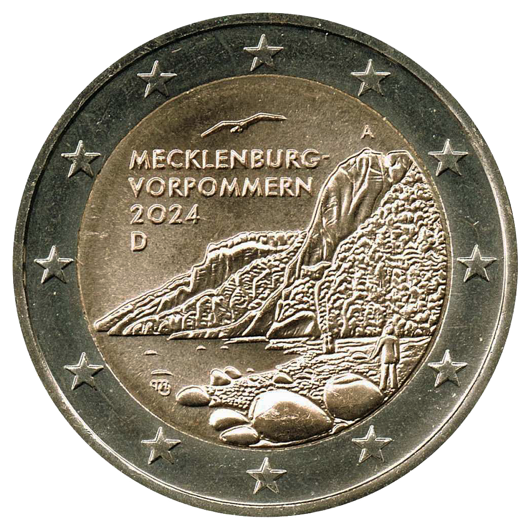 2 euros conmemorativa Estado de Mecklenburgo, Pomerania Occidental - Königsstuhl